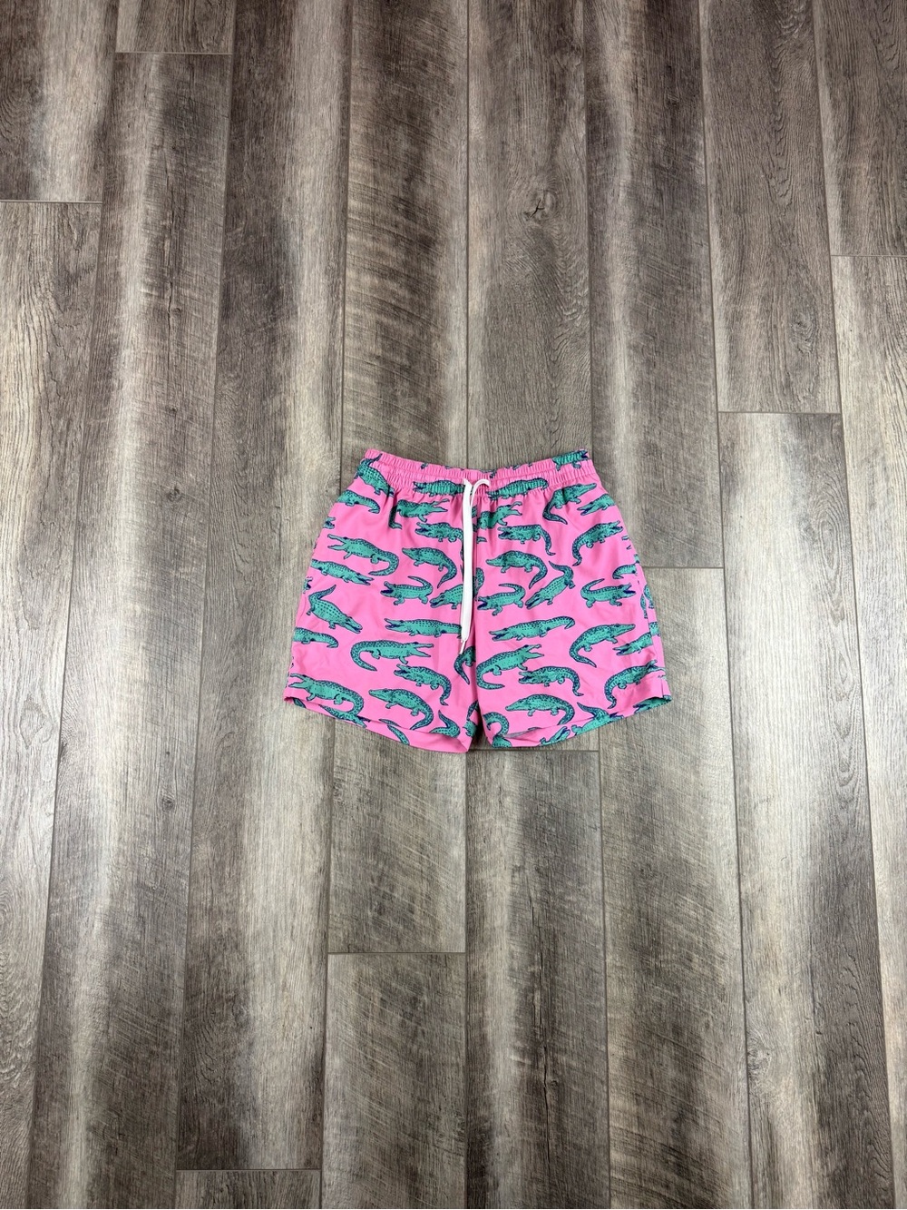 Chubbies Mens Pink Crocodile Swim Trunks